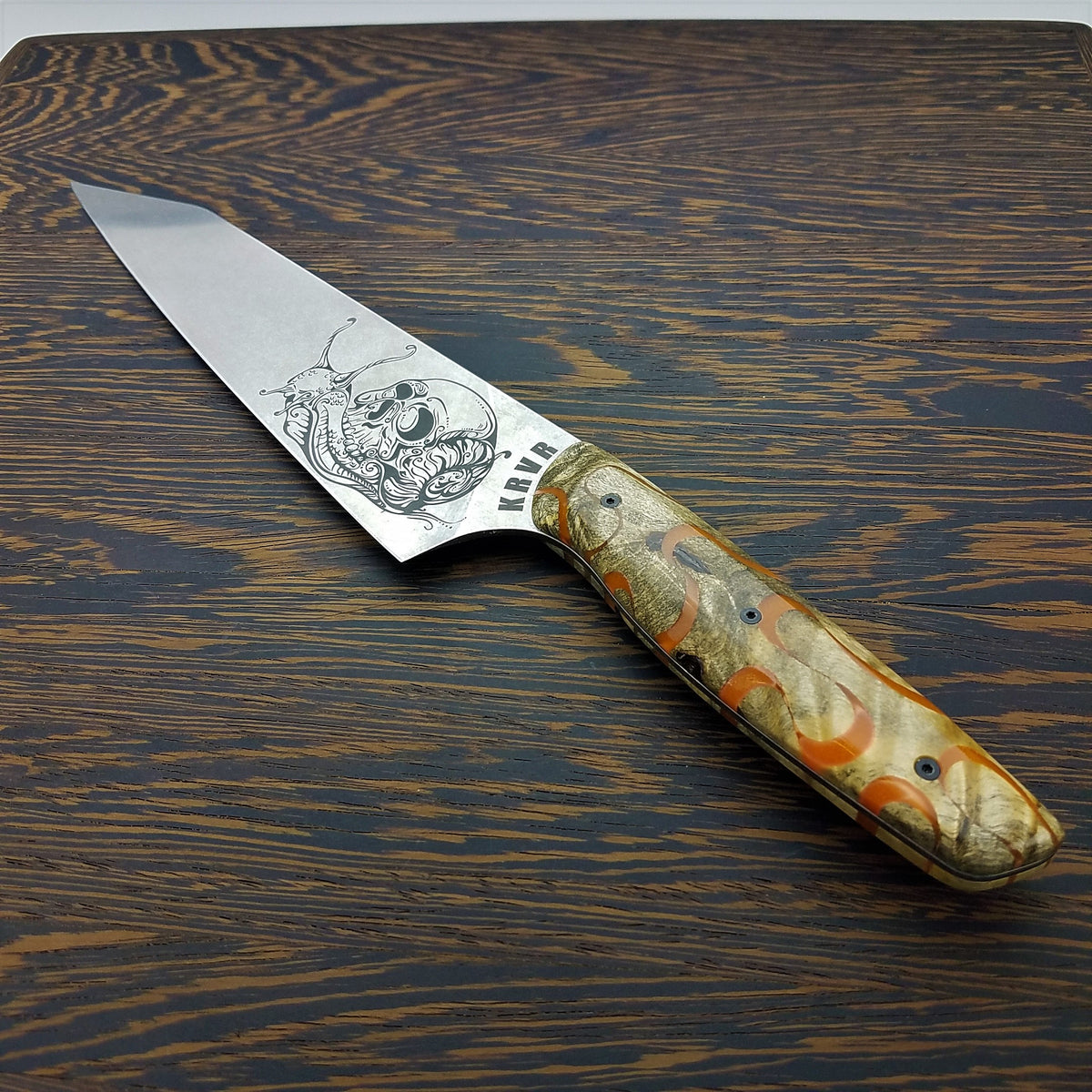 Snail Trails - 8in Gyuto Chef Knife S35VN Stainless Steel