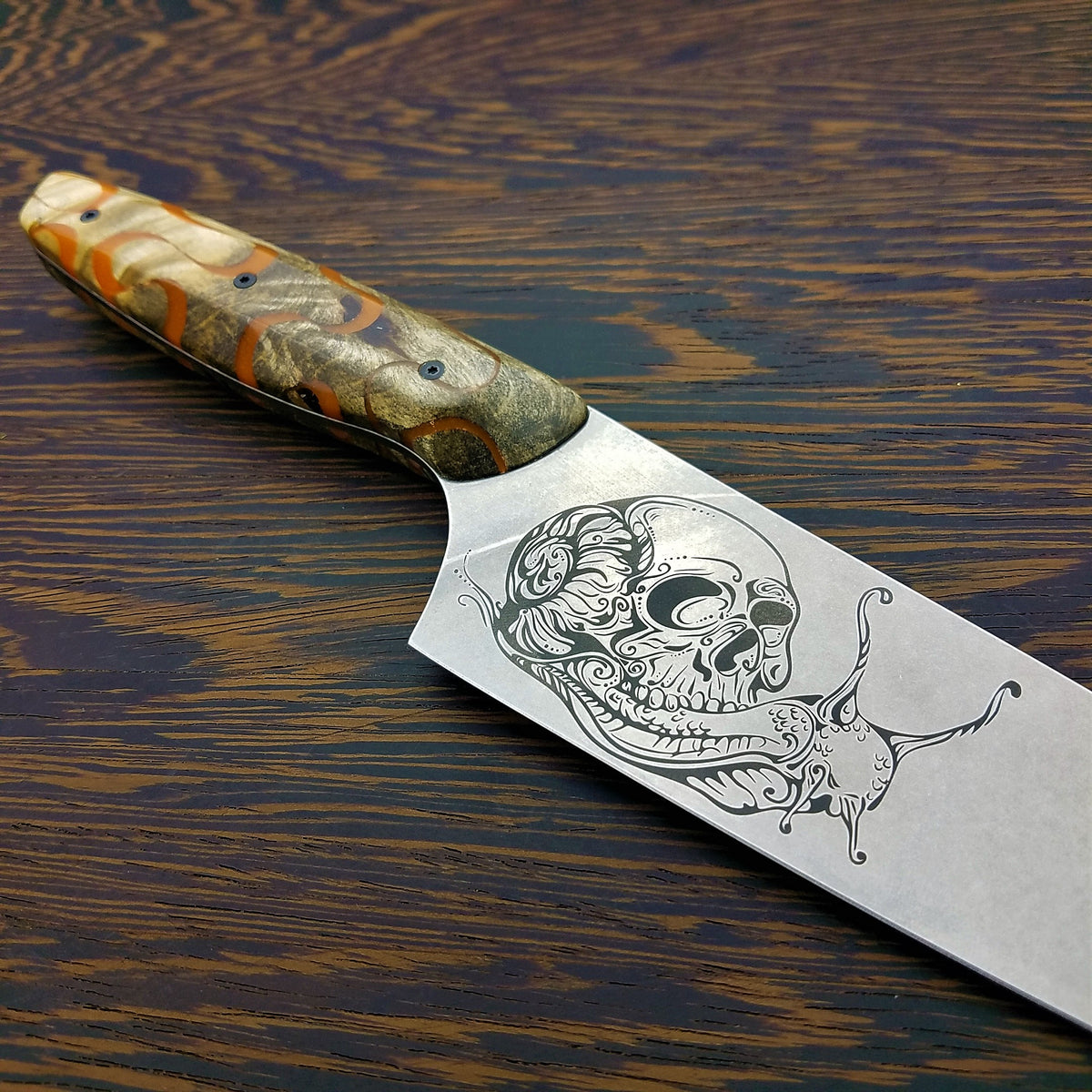 Snail Trails - 8in Gyuto Chef Knife S35VN Stainless Steel