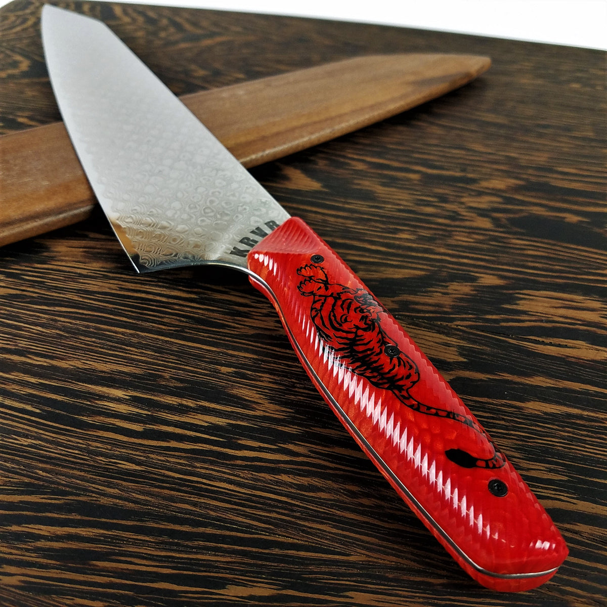 Crouching Tiger, Hidden Dragon - 10in Damascus Gyuto - Dragonscale - Wavy Handle