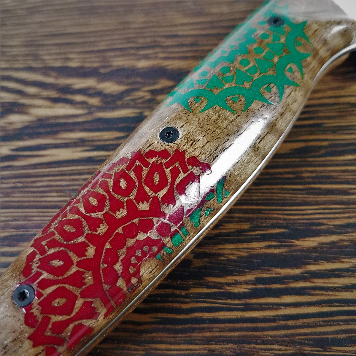 Merry Mandalas - 10in (254mm) Damascus Gyuto - Raindrop - Smooth Handle