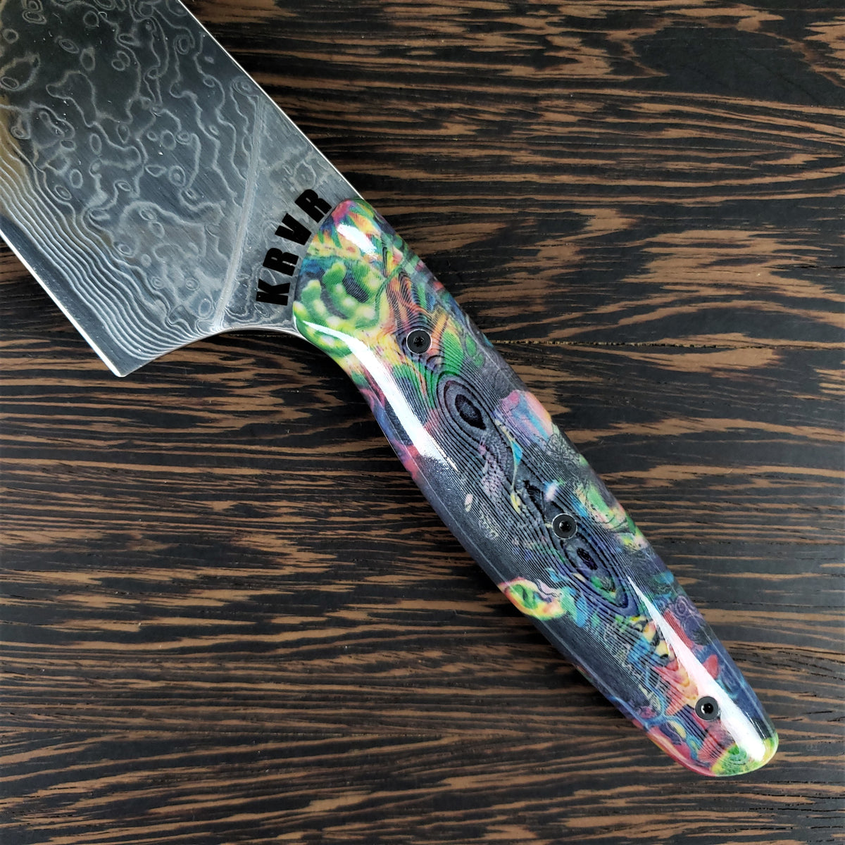 Edge of Glory - 10in (254mm) Damascus Gyuto - Raindrop - Smooth Handle