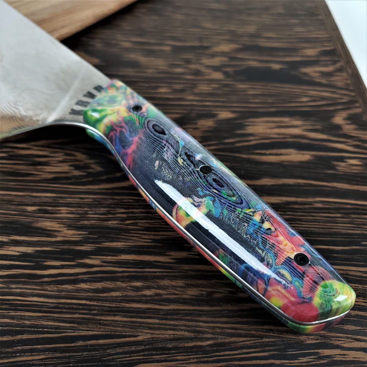 Edge of Glory - 10in (254mm) Damascus Gyuto - Raindrop - Smooth Handle