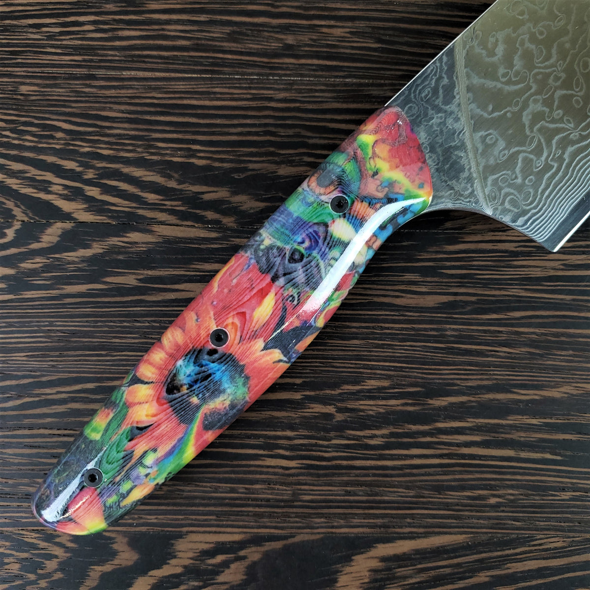 Edge of Glory - 10in (254mm) Damascus Gyuto - Raindrop - Smooth Handle