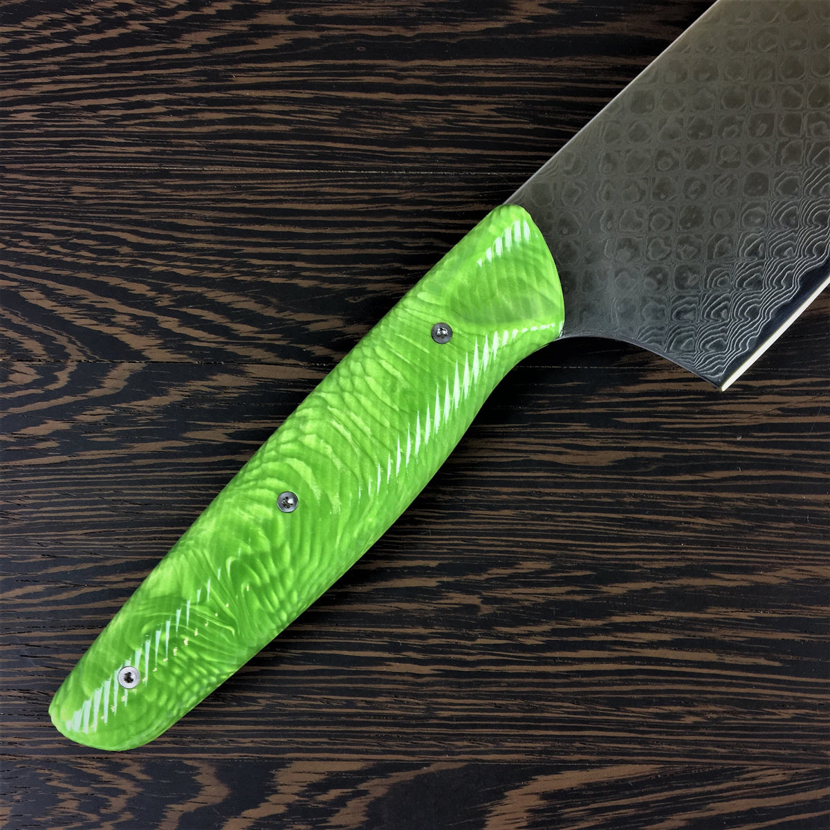 Green Dragon’s Belly- 10in Damascus Gyuto - Dragonscale - Wavy Handle