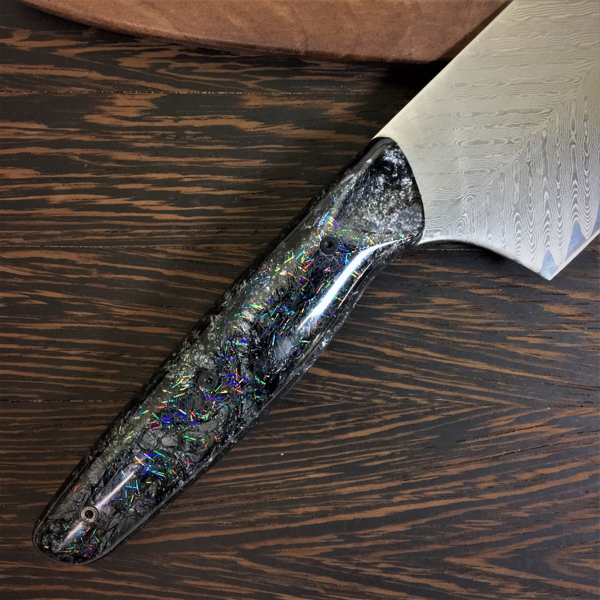 Galactique - Gyuto K-tip 10in Chef&#39;s Knife - Feather Damascus