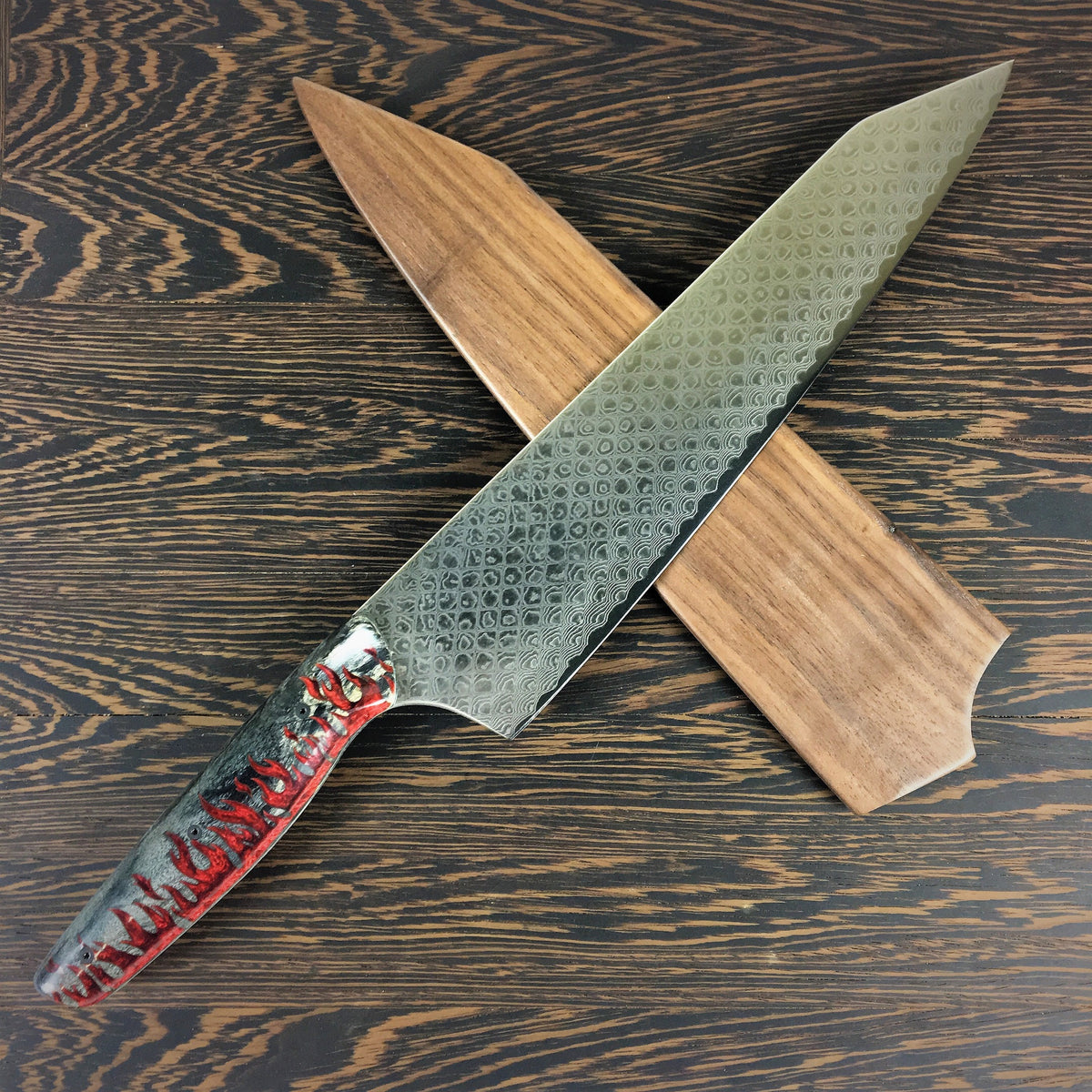 Dragon’s Den II - Dragonscale Damascus -  Flame Handle