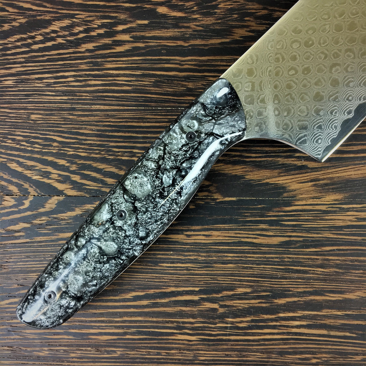 Lunatic - 10in (254mm) Crater Damascus Gyuto knife - Lunar @wkrmn Handle