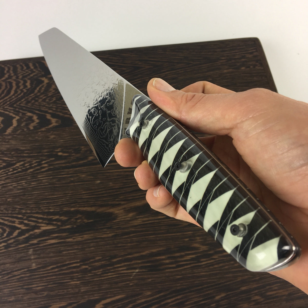 Samurai Chef - 10in K-tip Gyuto - Raindrop Damascus