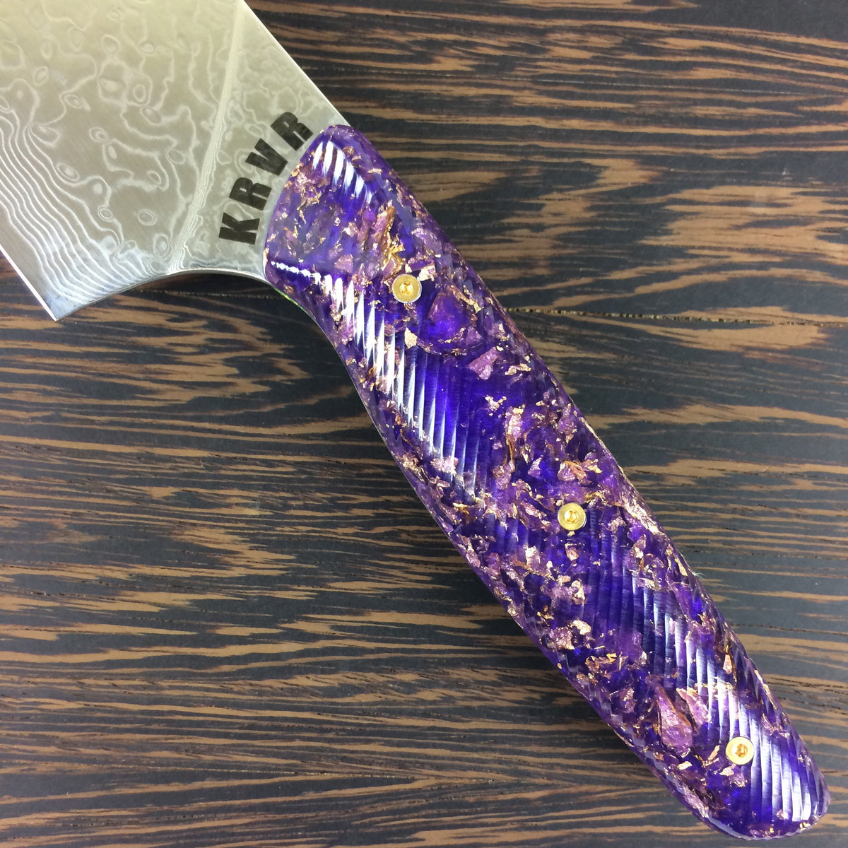 Fat Tuesday - 10in Damascus Gyuto - Pattern - Wavy Handle
