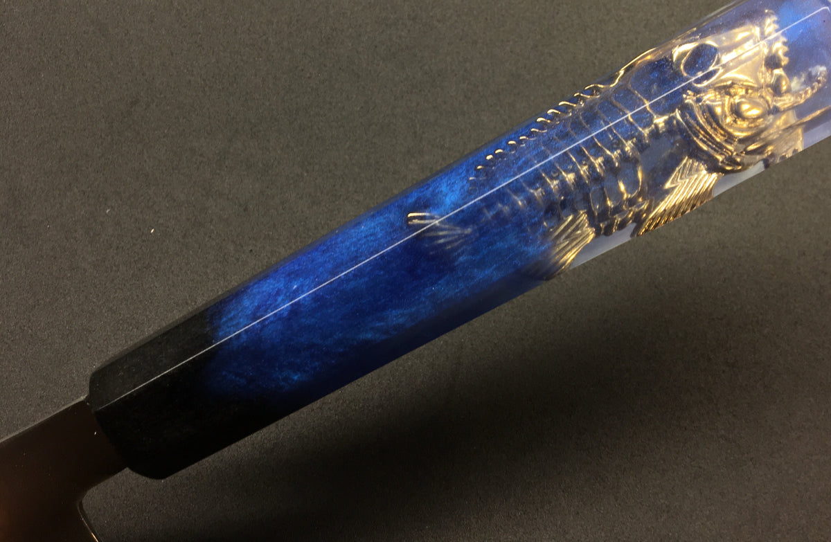 Custom Order - Deadliest Catch - Gyuto 240mm Chef&#39;s Knife - San Mai Blue #2 Steel Core