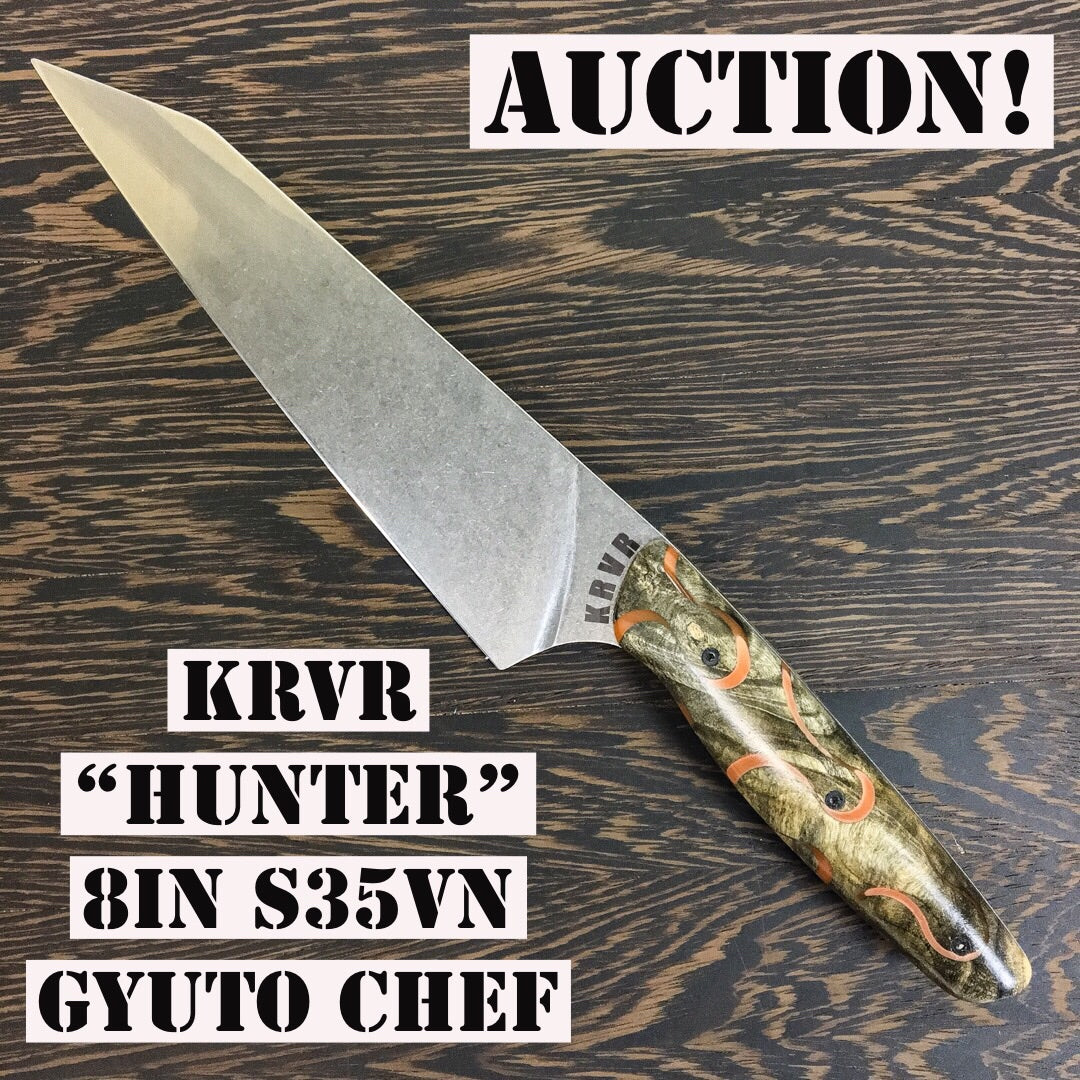 Hunter - 8” Gyuto Chef Knife - S35VN Stainless Steel