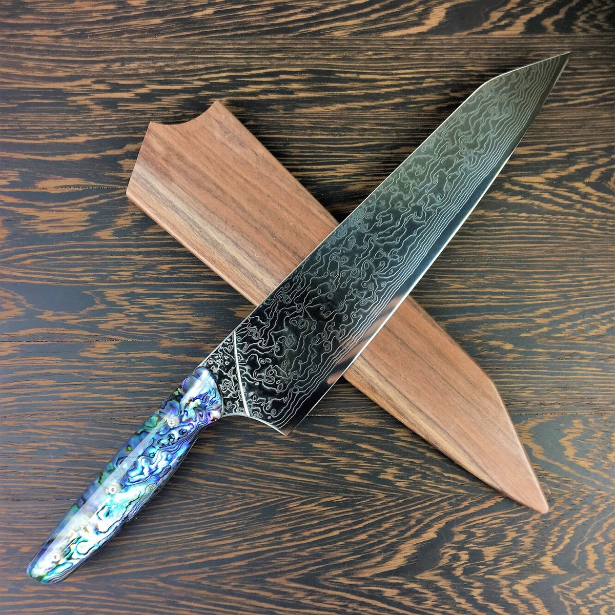 Gyuto K-tip 10in Chef&#39;s Knife - Raindrop Damascus -BLADE ONLY