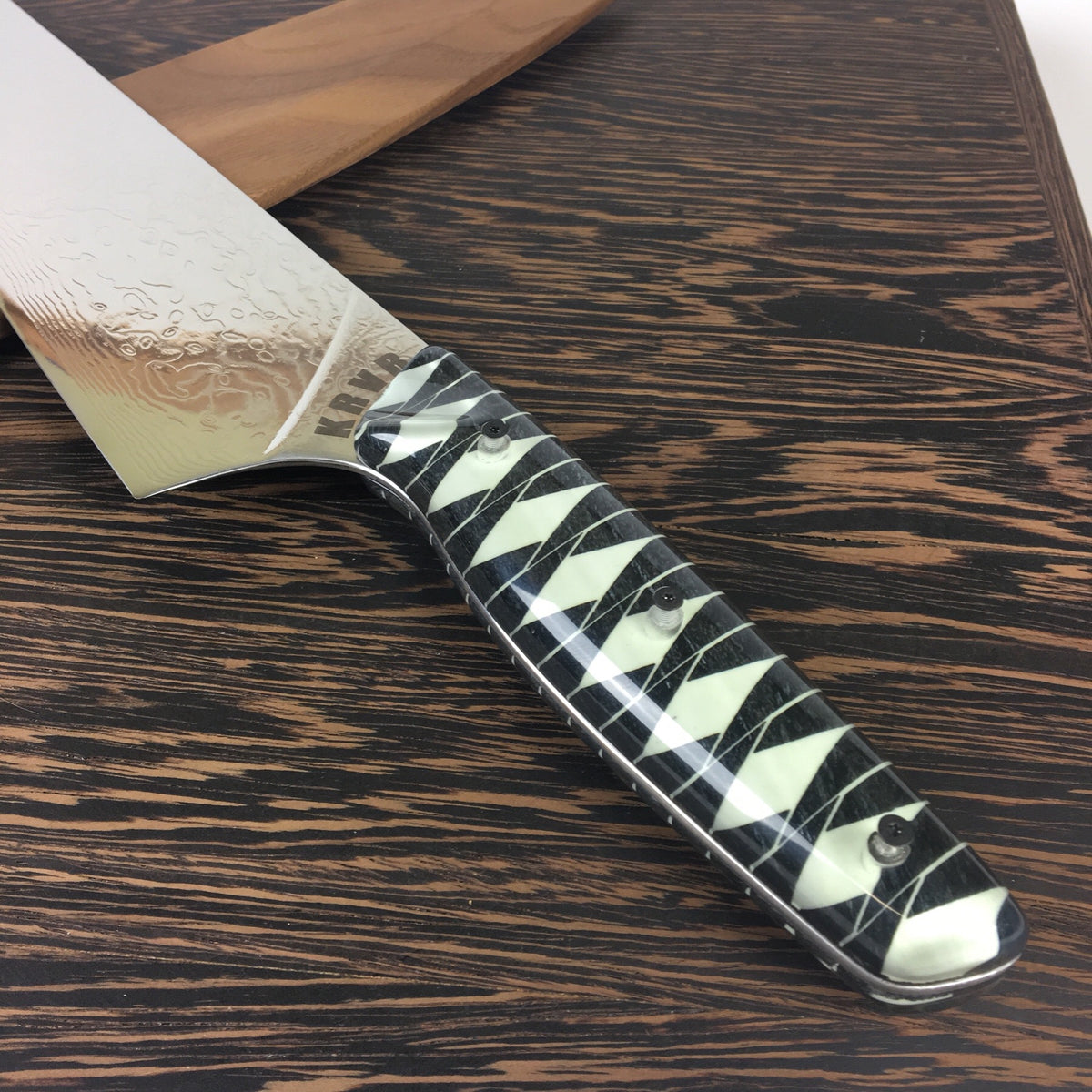 Samurai Chef - 10in K-tip Gyuto - Raindrop Damascus