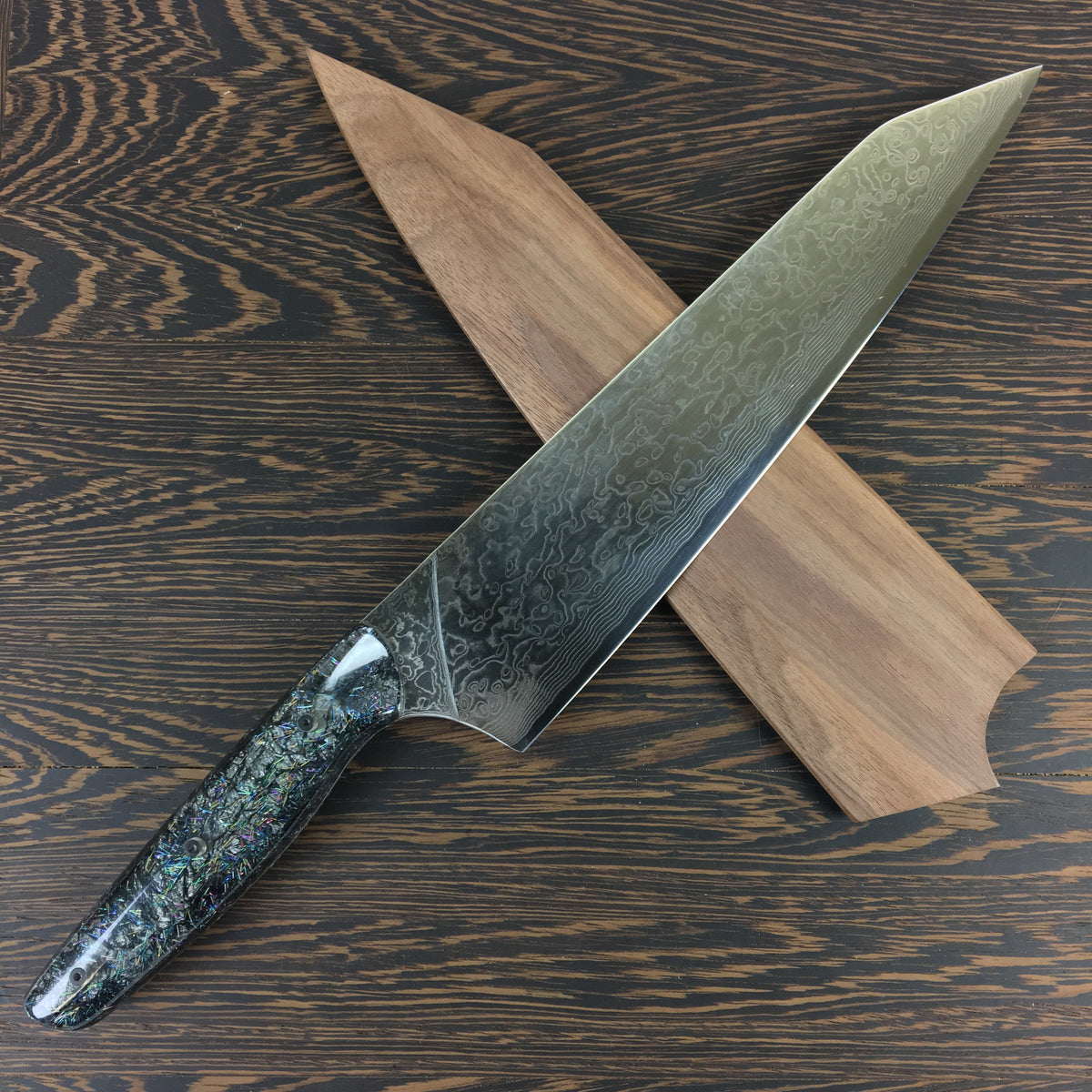 Interstellar - 10in K-tip Gyuto - Raindrop Damascus