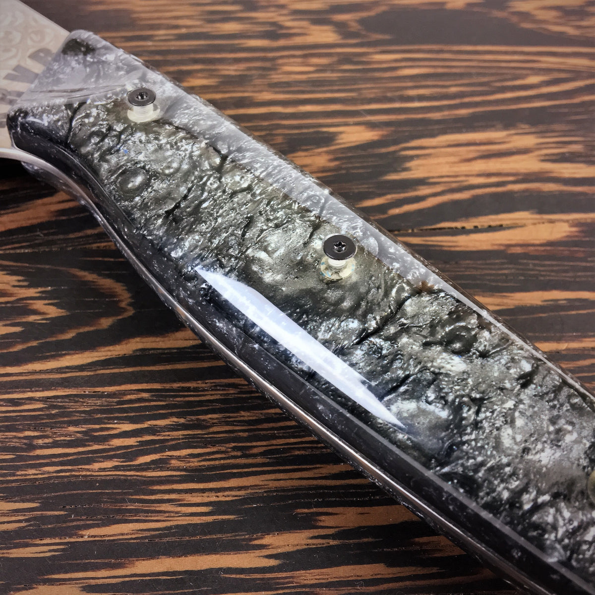 Lunatic - 10in (254mm) Crater Damascus Gyuto knife - Lunar @wkrmn Handle