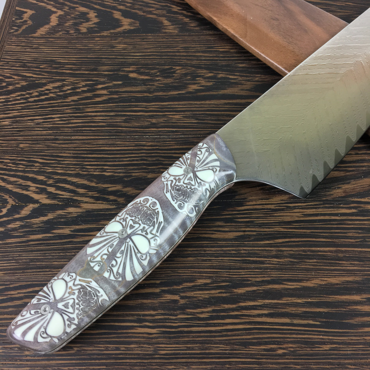 Dr Jekyll y Señor Hyde - Gyuto K-tip 10in Chef&#39;s Knife - Bone Saw Damascus