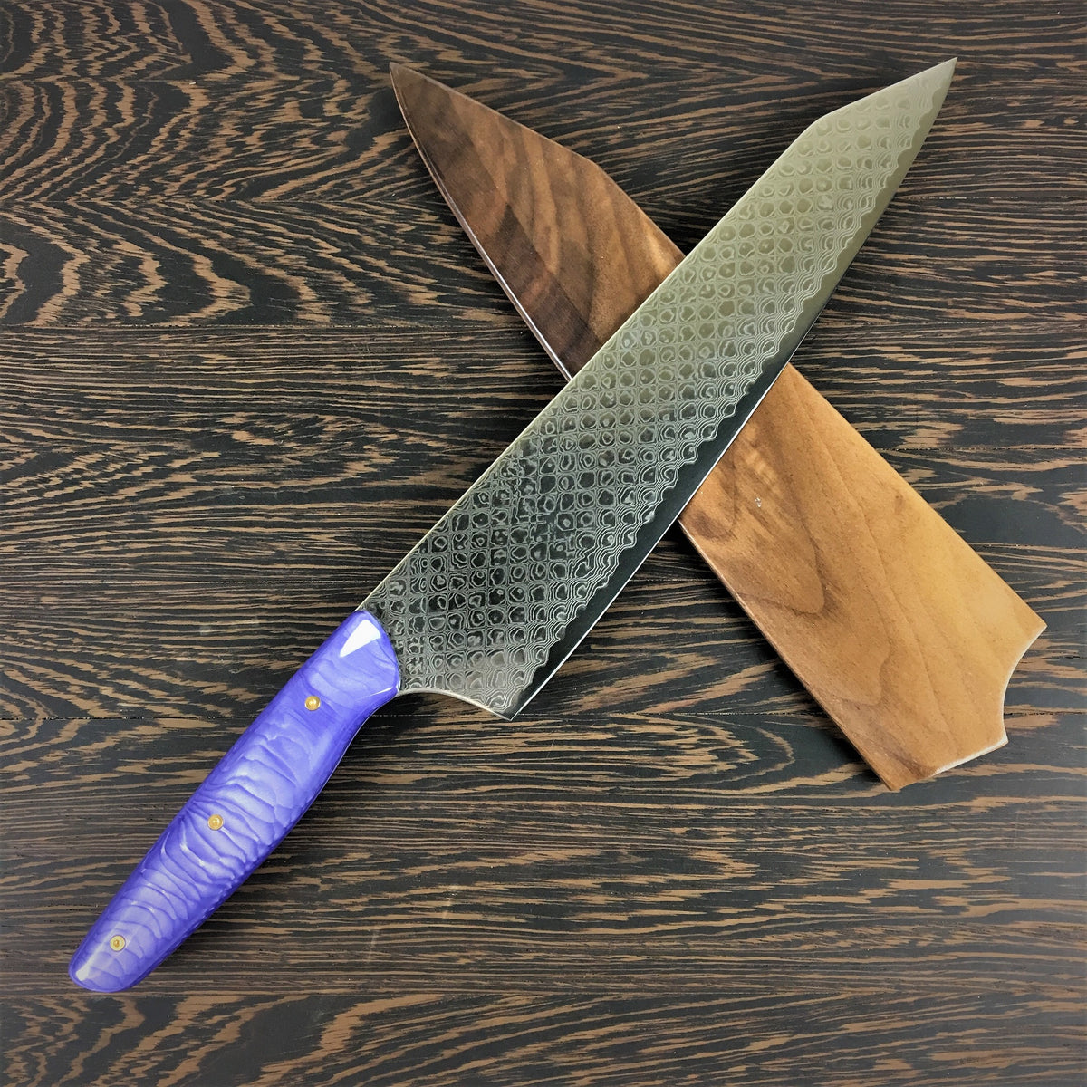 Purple Dragon’s Belly - Dragonscale Damascus - Smooth Dragonscale Handle