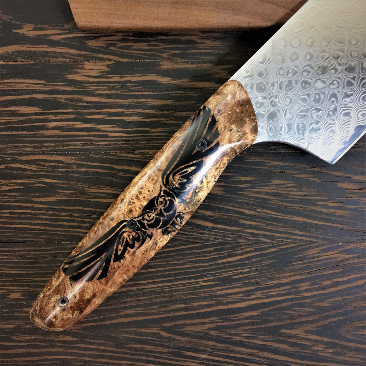 Dueling Spirits - Gyuto K-tip 10in Chef&#39;s Knife - Scale Damascus