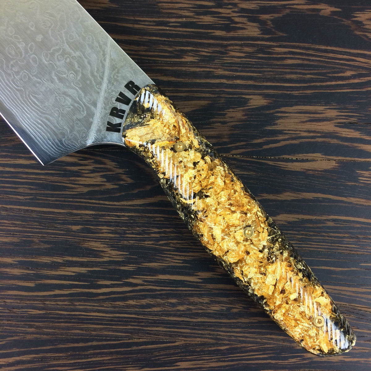 Pay Dirt - 10&quot; Damascus - Gyuto Kinfe - Wavy Handle