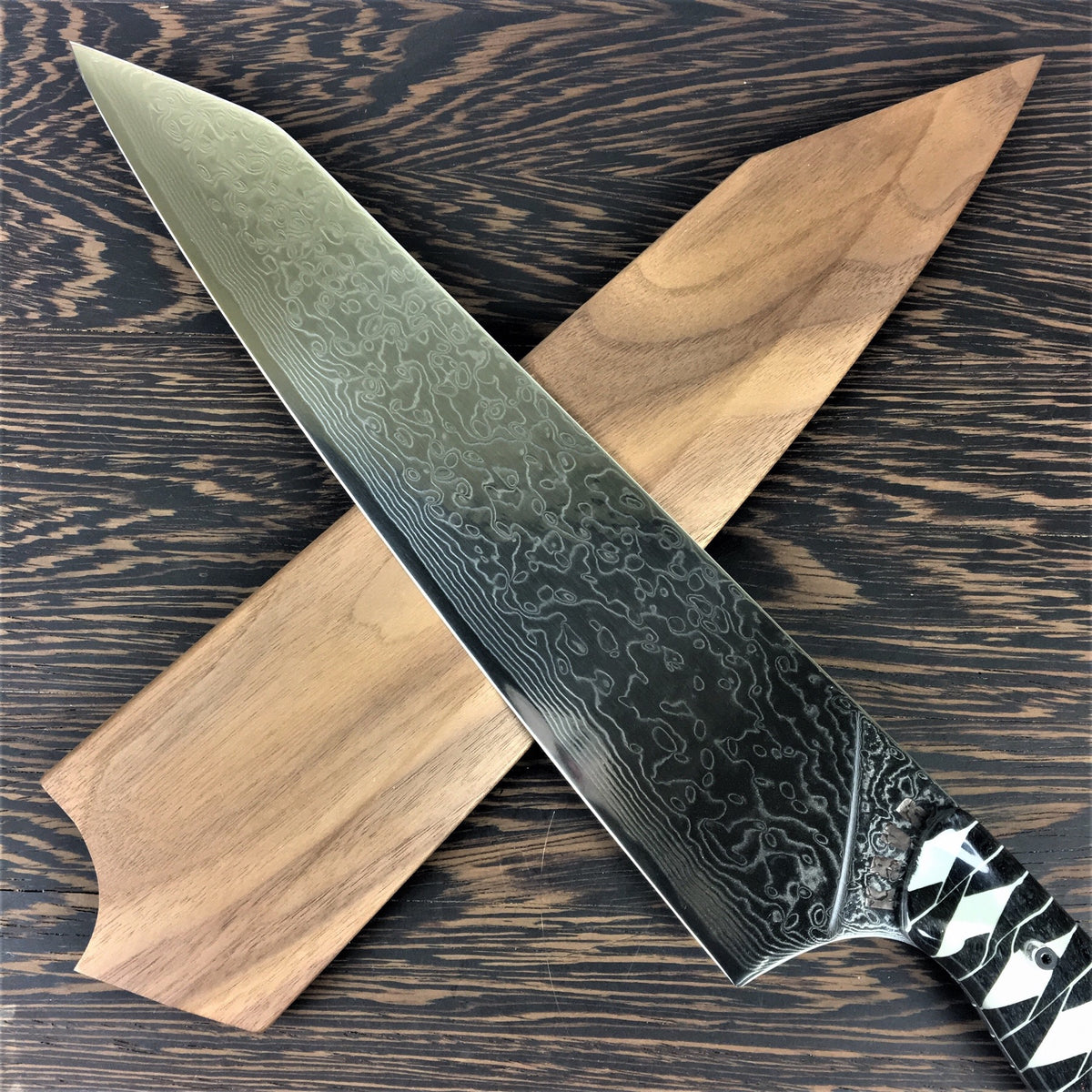 Samurai Chef - 10in K-tip Gyuto - Raindrop Damascus