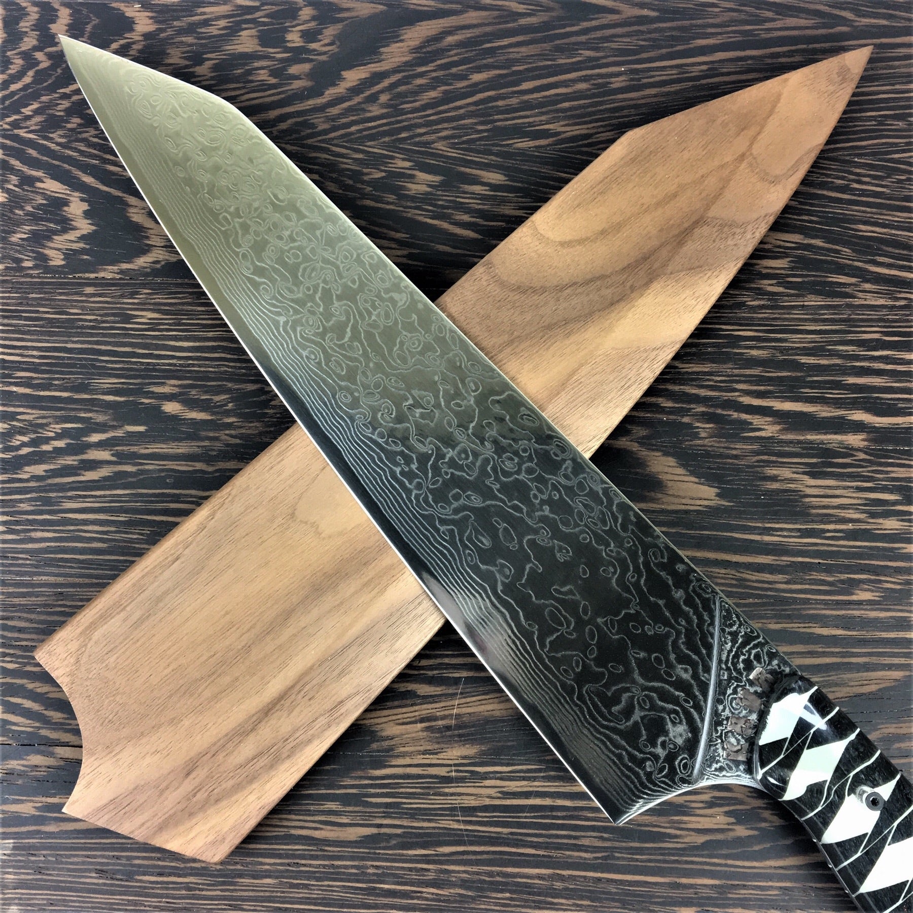 Samurai Chef - Gyuto K-tip 10in Chef's Knife - Samurai Damascus