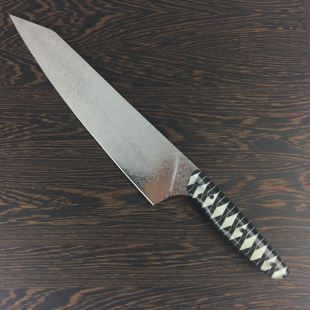 Gyuto K-tip 10in Chef&#39;s Knife - Raindrop Damascus - BLADE ONLY