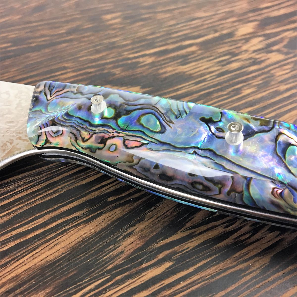 Son Of A Pearl - Gyuto K-tip 10in Chef&#39;s Knife - Mother of Pearl Damascus - Paua Abalone Handle