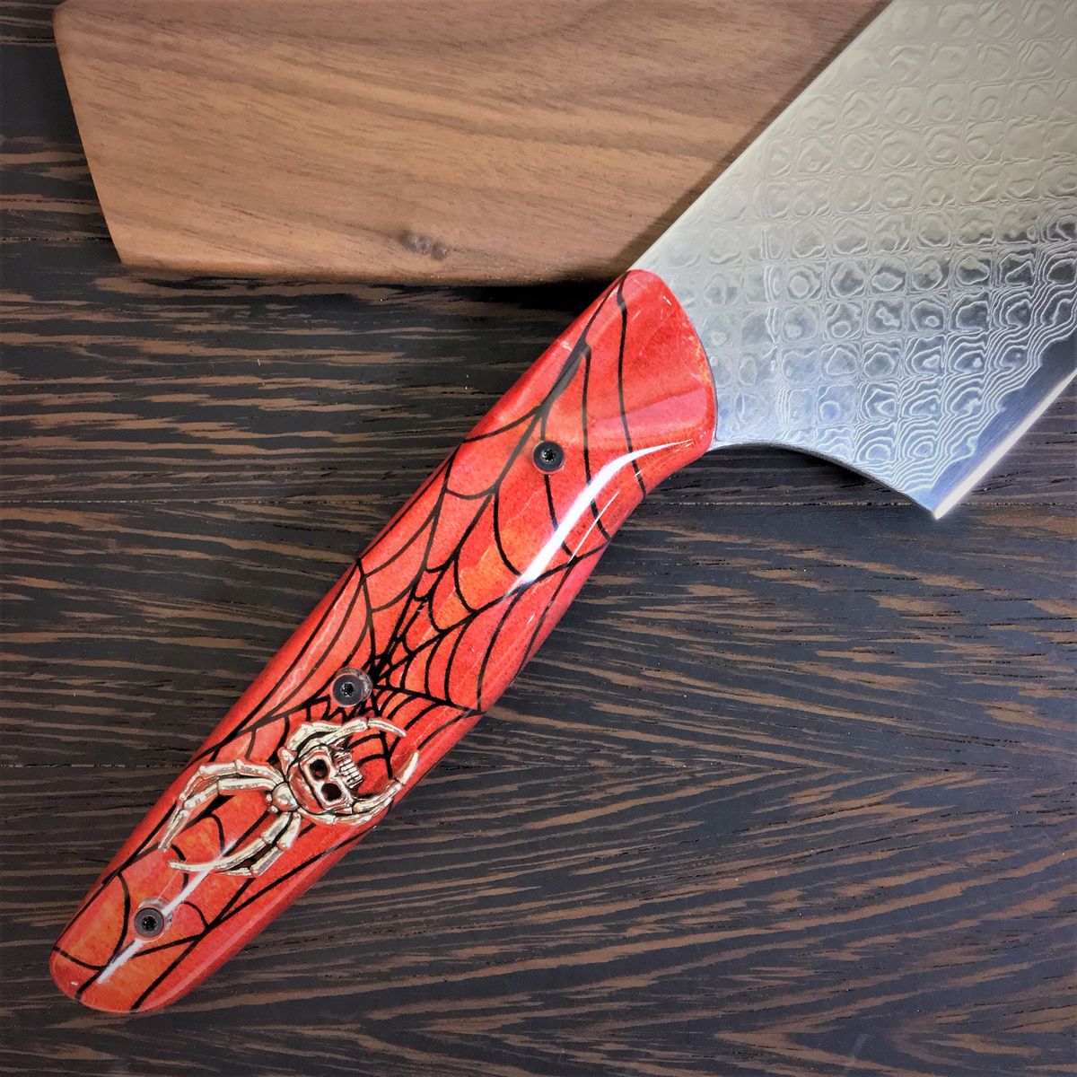 Widowmaker - Gyuto K-tip 10in Chef&#39;s Knife - Spider Web Handle - Scale Damascus