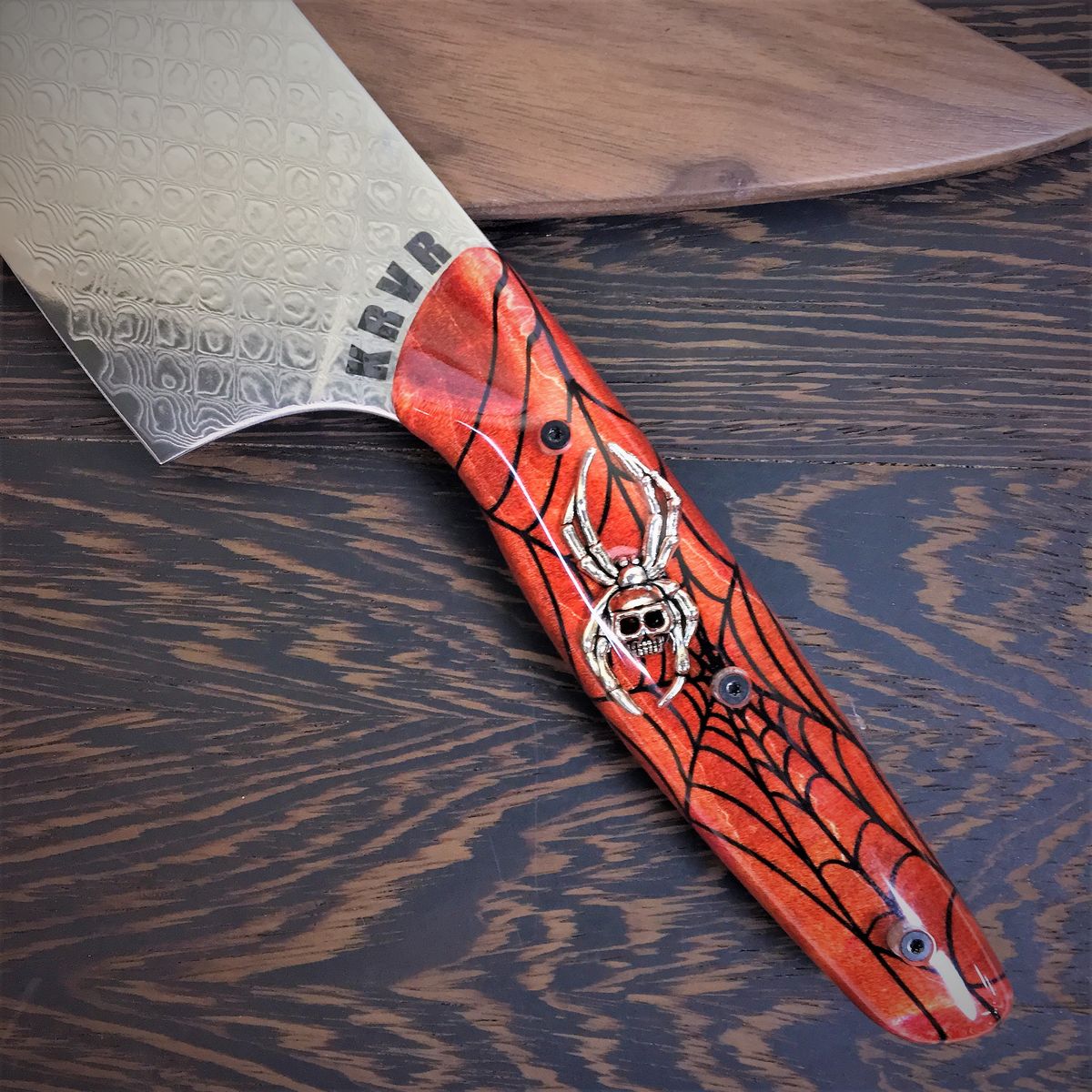 Widowmaker - Gyuto K-tip 10in Chef&#39;s Knife - Spider Web Handle - Scale Damascus
