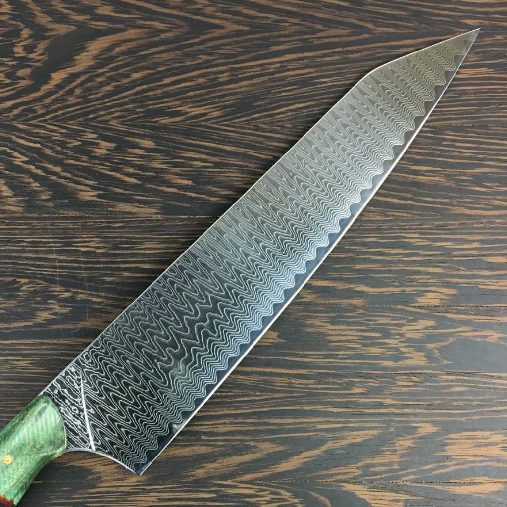 Gyuto K-tip 10in Chef&#39;s Knife - Radiowave Damascus